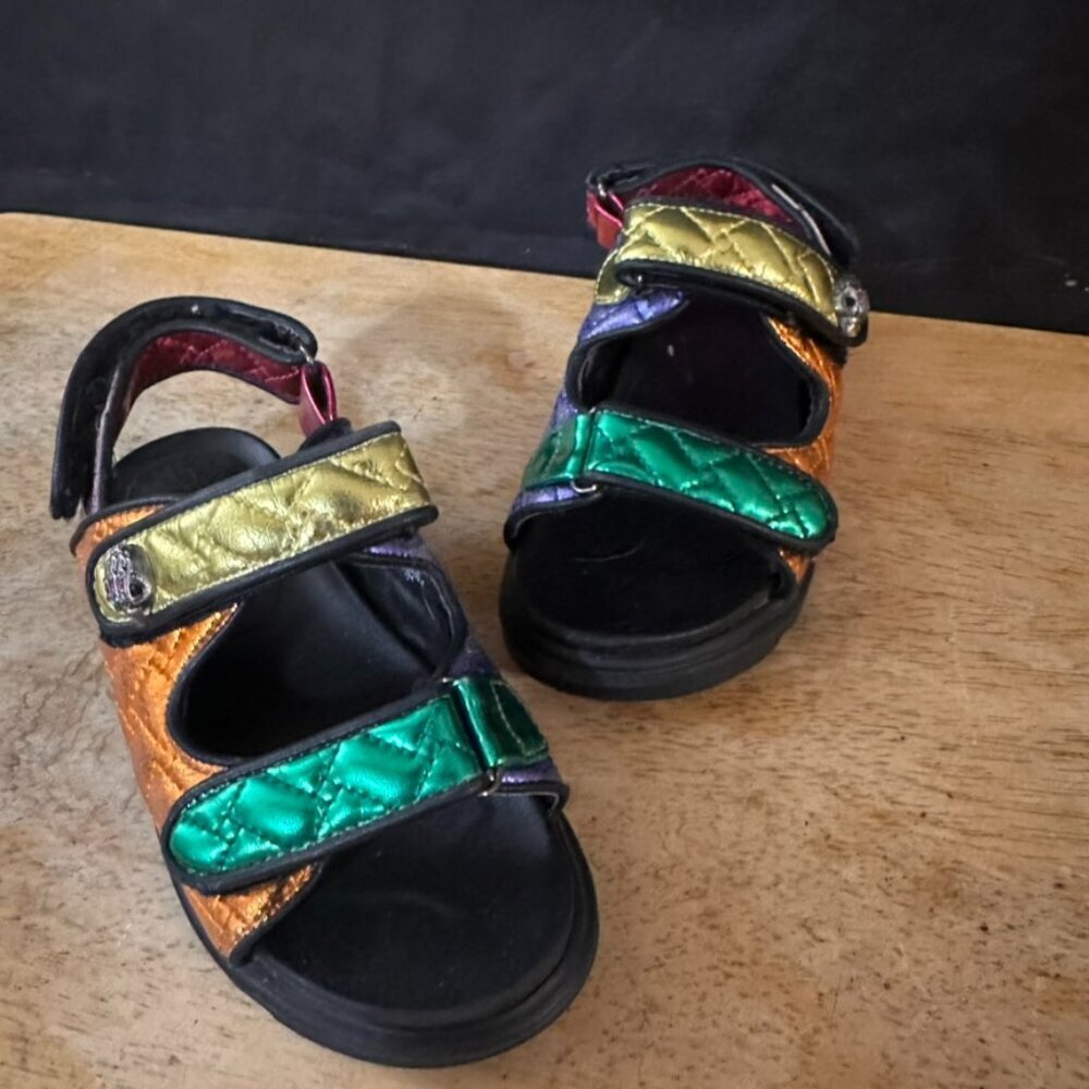 Kurt Geiger Girls Metallic sandals size 10 Us Multicolor Youth Girls